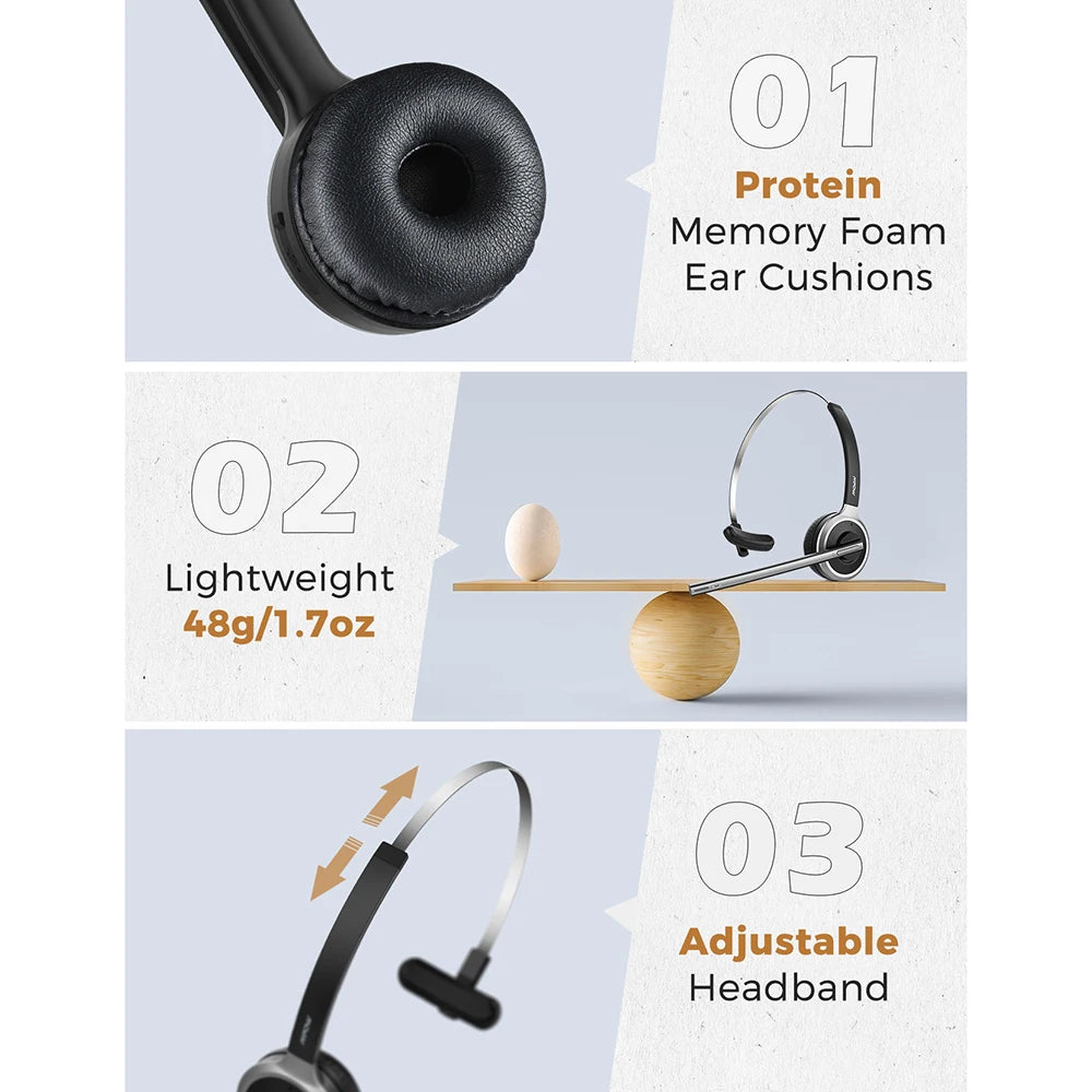 Mpow M5 Wireless Headphones with Mic