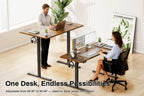 L Shaped Electric Standing Desk 55x33.5