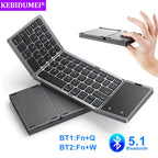 Foldable Bluetooth Keyboard with Touchpad