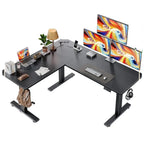 L Shaped Standing Desk with Charging Station