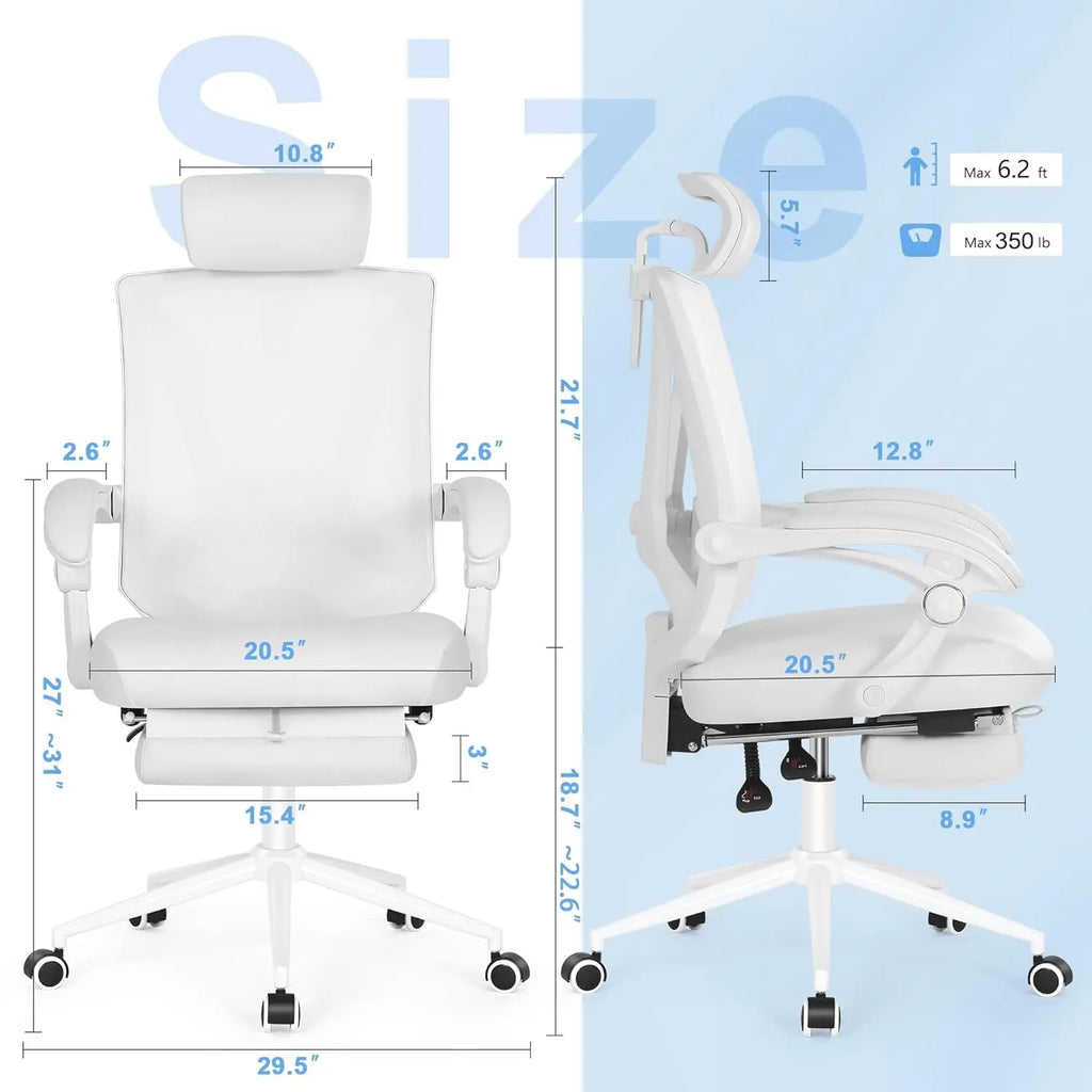 Ergonomic Office Chair with Footrest