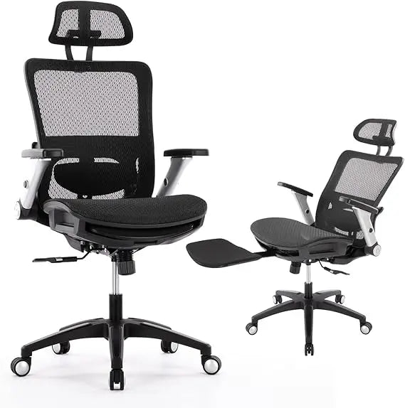 COLAMY Ergonomic Mesh Office Chair with Footrest