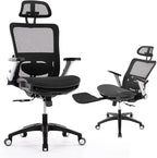 COLAMY Ergonomic Mesh Office Chair with Footrest