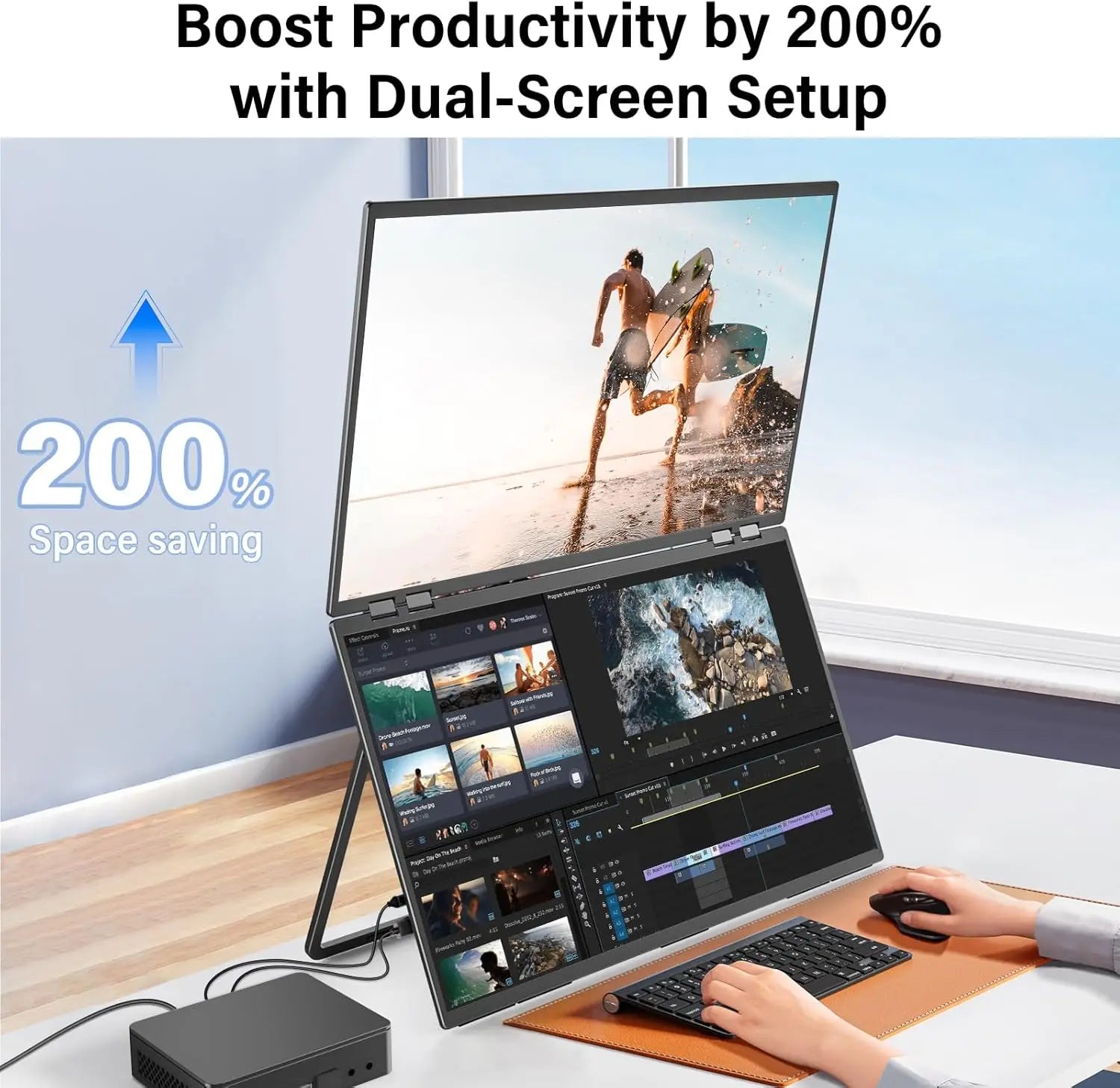 UPERFECT Delta 23.8 Inch Dual Portable Monitor