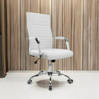 Furmax Ribbed PU Leather Office Chair