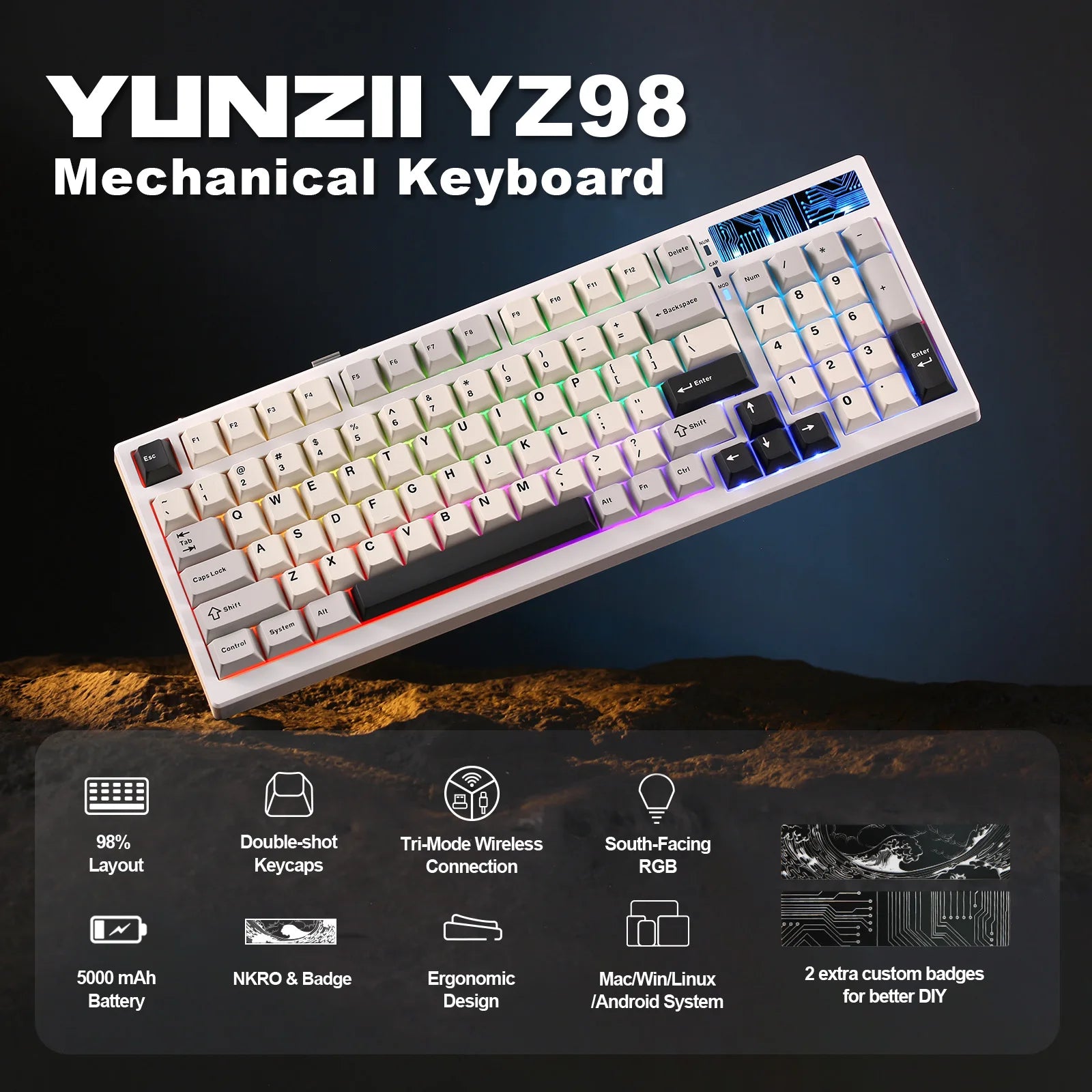 YUNZII YZ98 Mechanical Gaming Keyboard