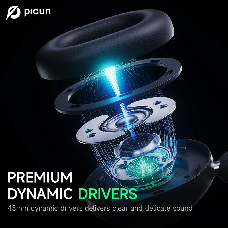 Picun F6 ANC Bluetooth Headphones