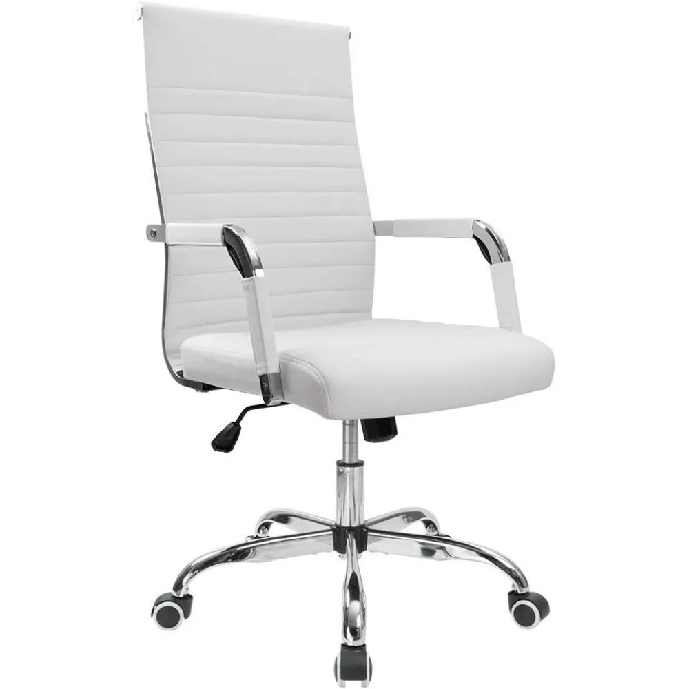 Furmax Ribbed PU Leather Office Chair