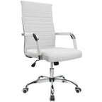 Furmax Ribbed PU Leather Office Chair