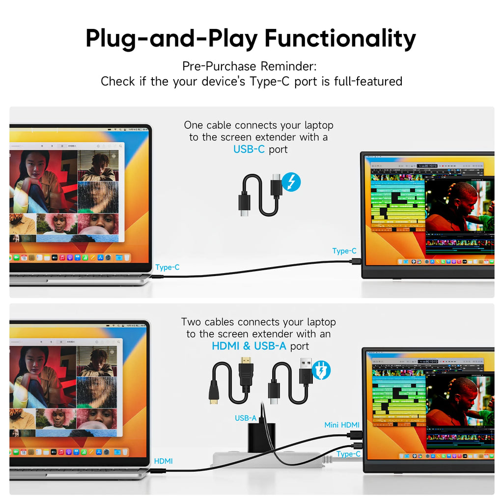 Dopesplay 15.6 Inch Portable Monitor