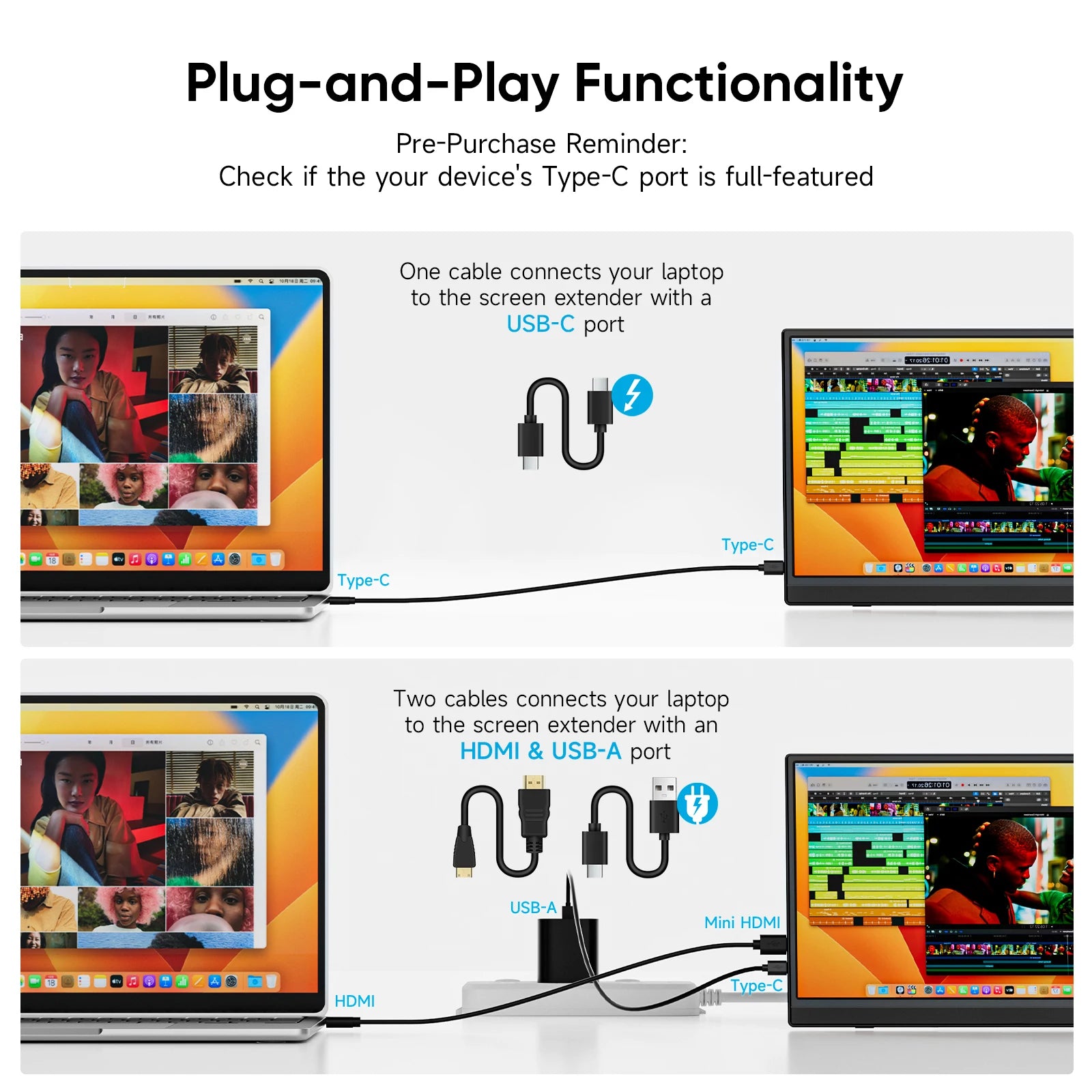 Dopesplay 15.6 Inch Portable Monitor