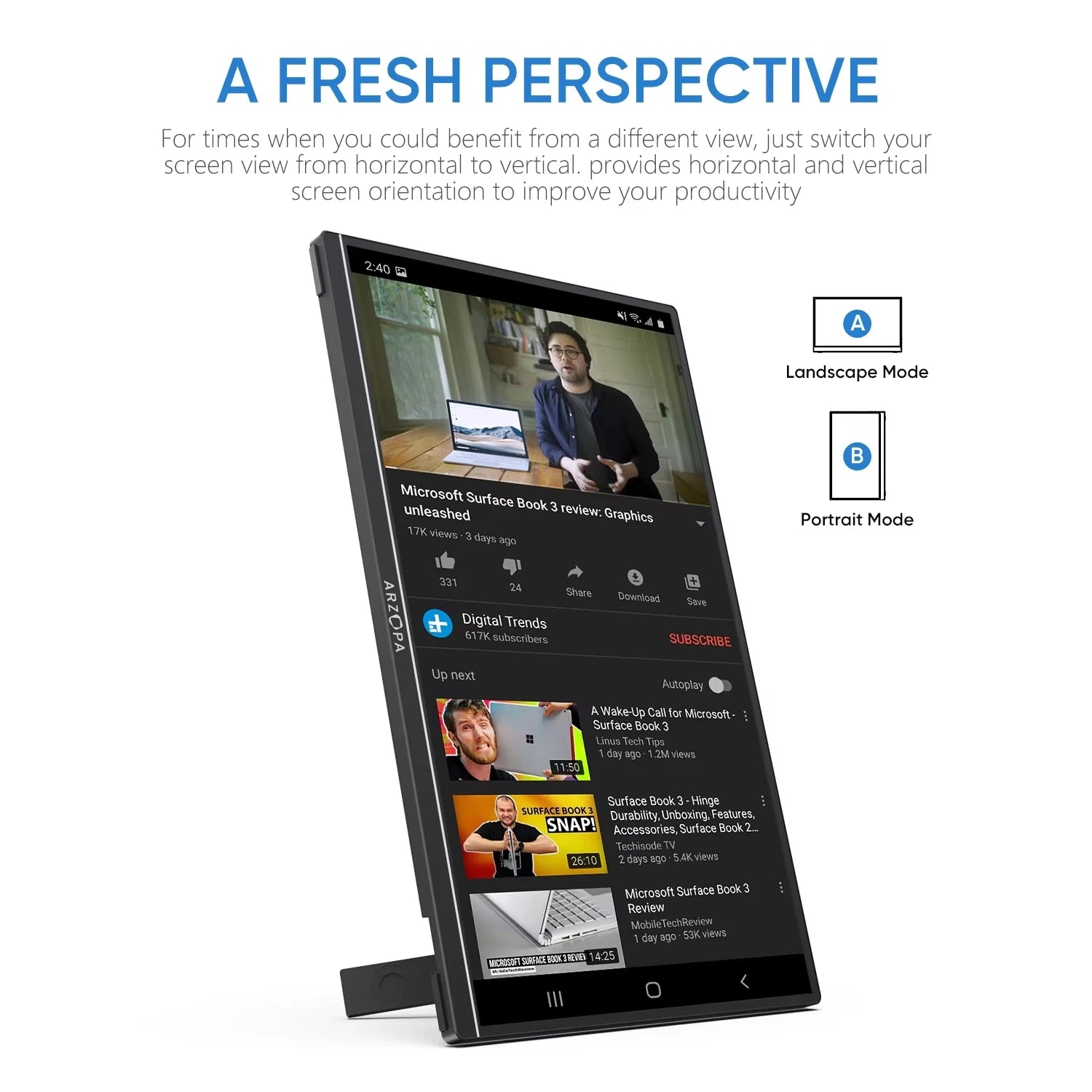 ARZOPA 15.6 Inch Portable Monitor