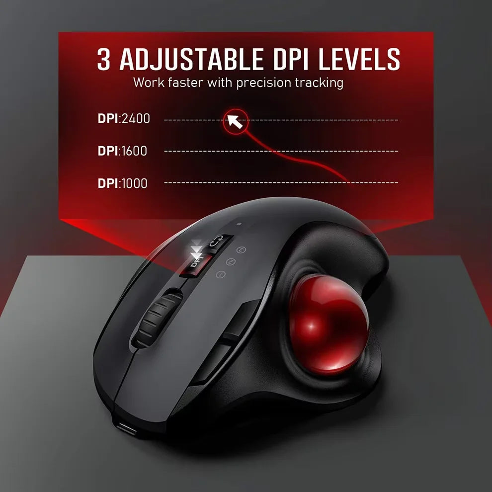 Wireless Trackball Mouse Dual Bluetooth