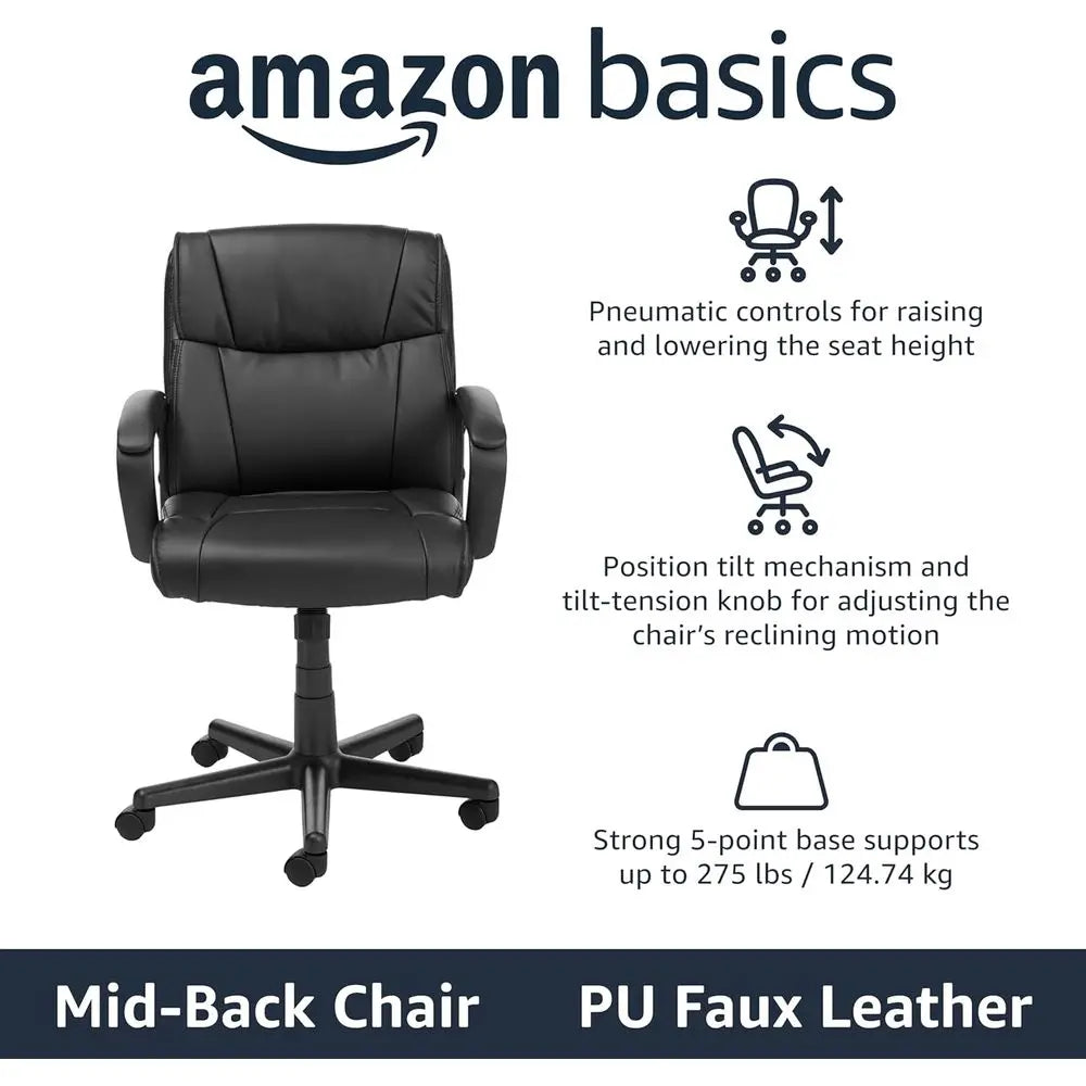 Adjustable Task Office Chair with Armrests