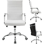 Furmax Ribbed PU Leather Office Chair