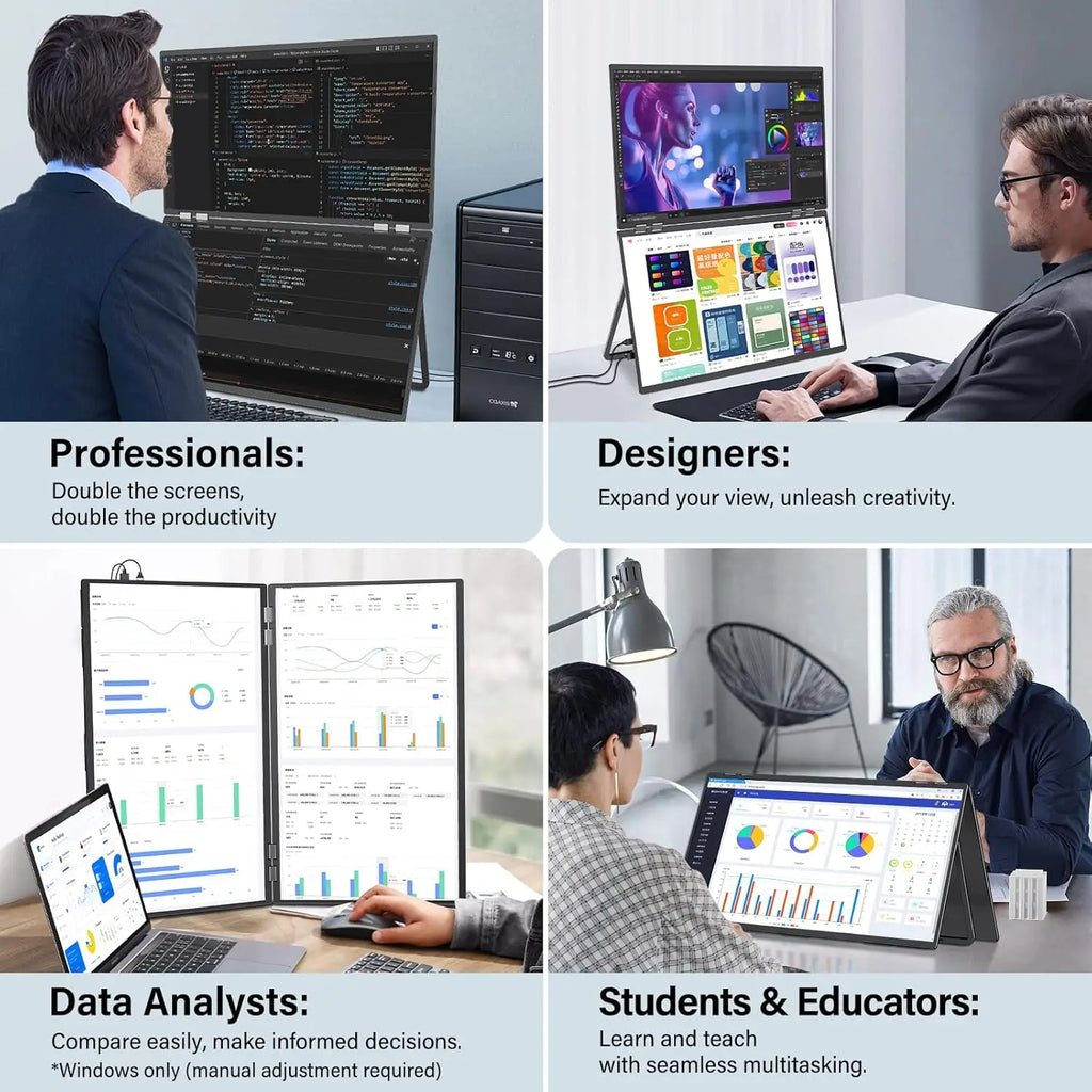 UPERFECT Delta 23.8 Inch Dual Portable Monitor