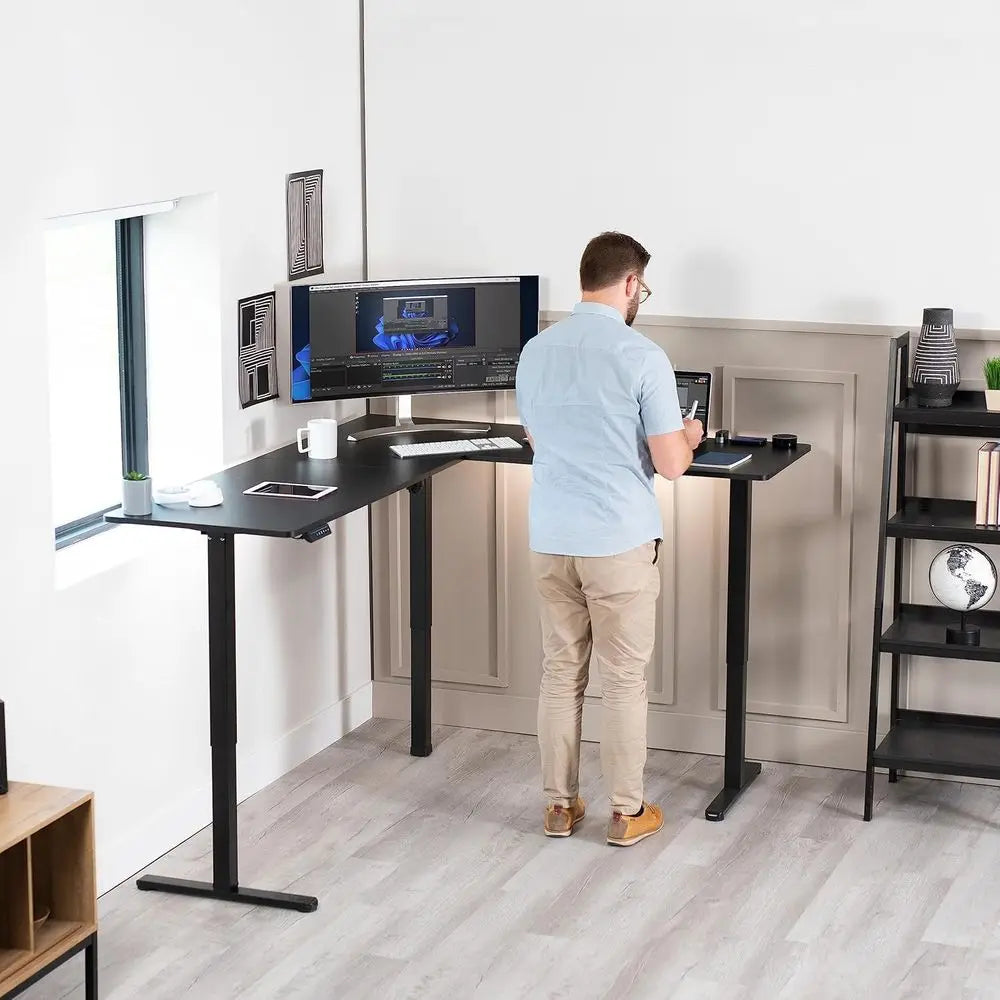 75x63 Reversible L Shaped Standing Desk