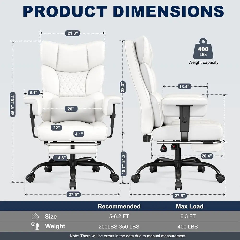 Ergonomic High Back Office Chair with Footrest