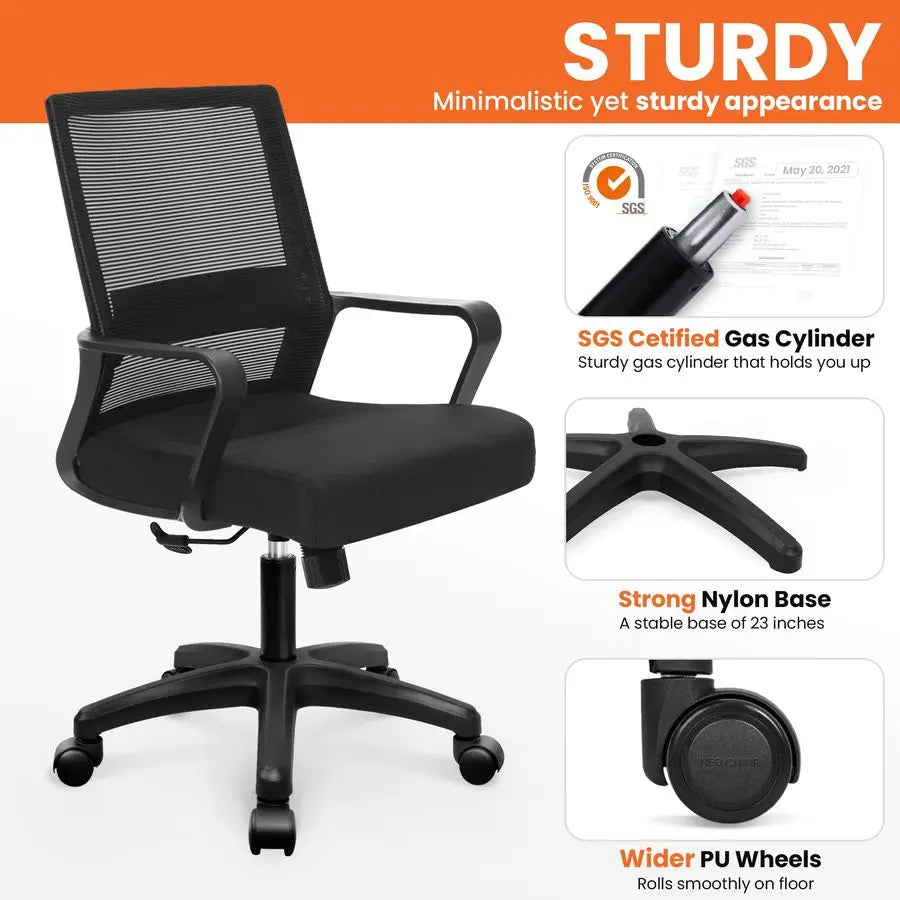 Ergonomic Mesh Office Chair with Wheels