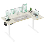 L Shaped Electric Standing Desk 55x33.5