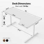 63 Inch L Shaped Standing Desk