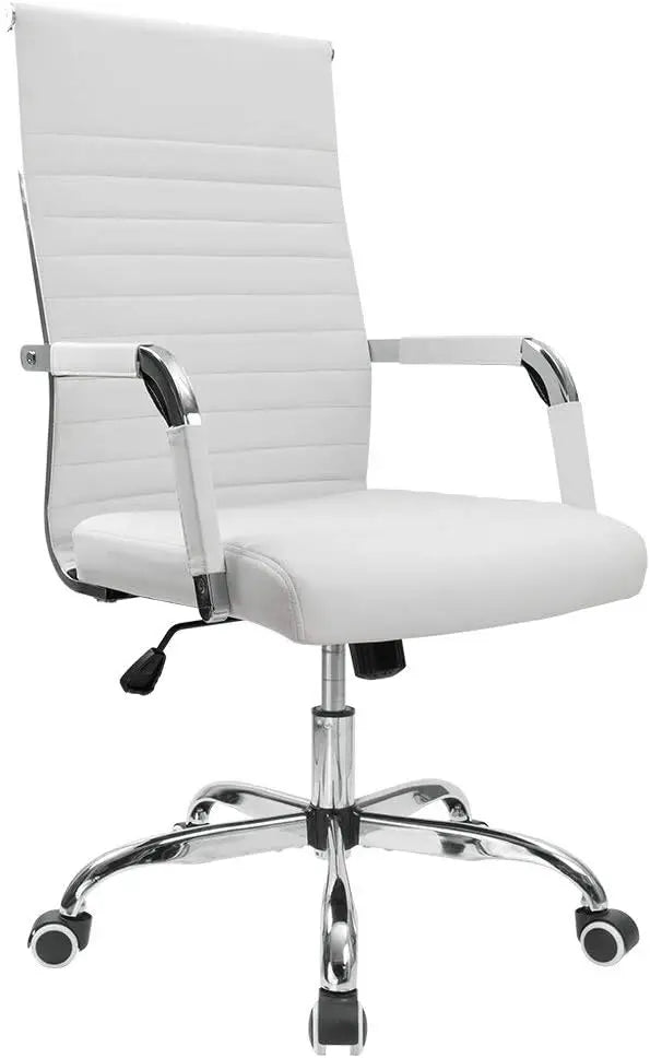 Furmax Ribbed PU Leather Office Chair