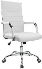 Furmax Ribbed PU Leather Office Chair
