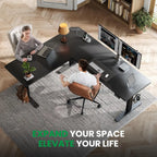 L Shaped Standing Desk with Charging Station
