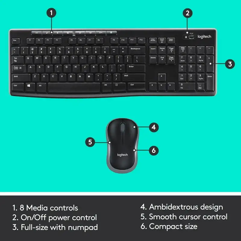 Logitech Wireless Keyboard Mouse Combo