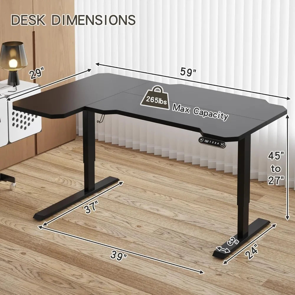 59 Inch L Shape Standing Desk
