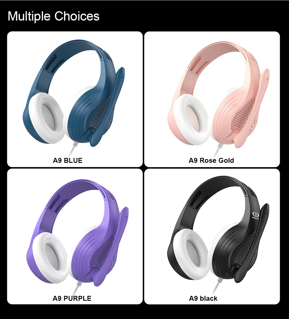 3.5mm Wired Over Ear Headphones with Mic