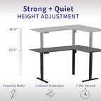 75x63 Reversible L Shaped Standing Desk