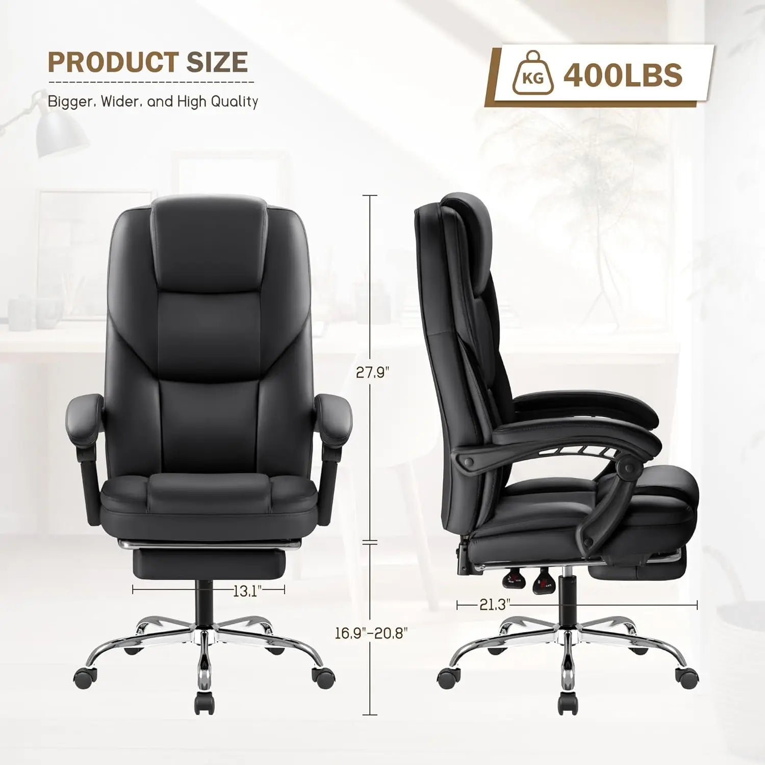 Executive Office Chair with Footrest