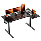 L Shaped Electric Standing Desk 55x33.5