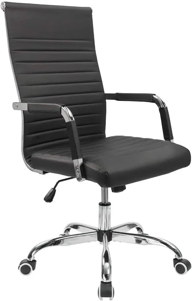 Furmax Ribbed PU Leather Office Chair