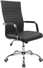 Furmax Ribbed PU Leather Office Chair